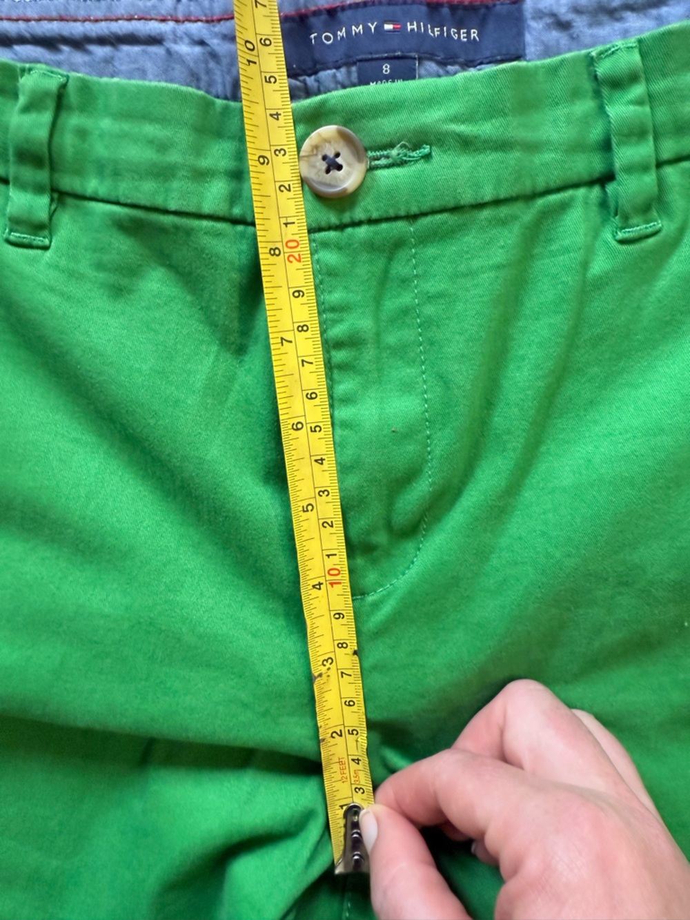 Tommy Hilfiger Green Cropped Chino Pants Women’s Size 8 - Picture 6 of 8